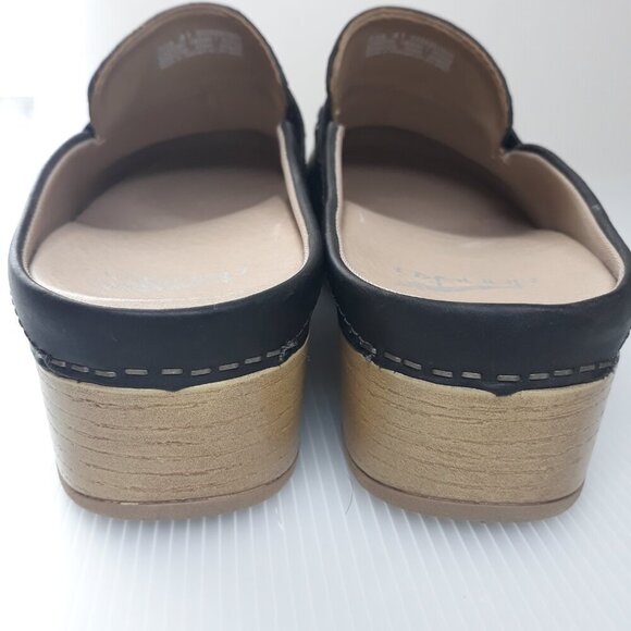 Dansko Bel Leather Black Mule Loafer 41 EU/10.5-11 US Academia Preppy Office - Picture 7 of 9